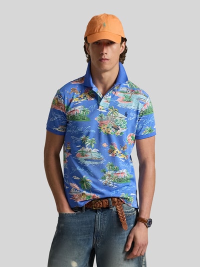 Polo Ralph Lauren Koszulka polo z czystej bawełny Błękitny 4