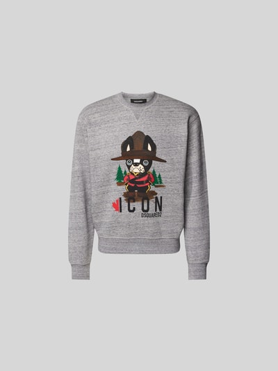 Dsquared2 Sweatshirt mit Label-Print Mittelgrau 1