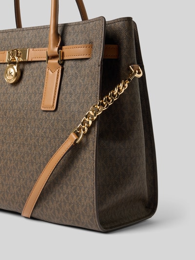 MICHAEL Michael Kors Satchel Bag mit Tragehenkel Modell 'HAMILTON' Dunkelbraun 3