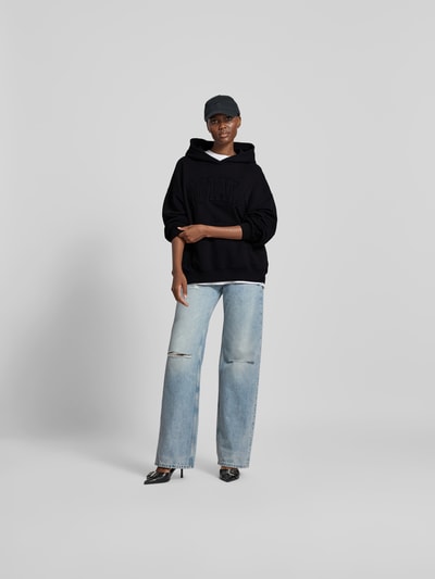 ROTATE Oversized Hoodie mit Logo-Stitching Black 1