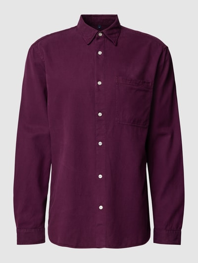 MCNEAL Regular Fit Freizeithemd im Denim-Look Aubergine 2