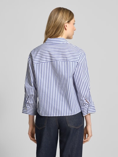 Mango Cropped Hemdbluse mit Kentkragen Modell 'GIGI' Hellblau 5