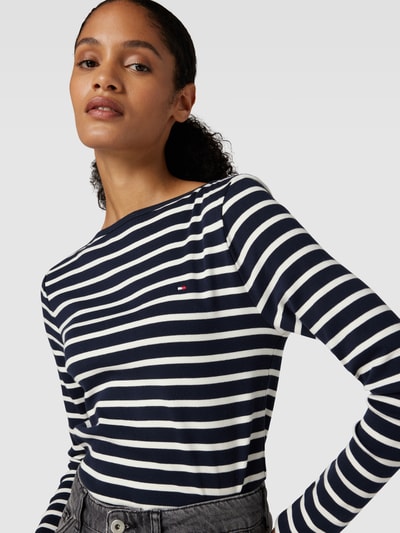 Tommy Hilfiger Longsleeve mit U-Boot-Ausschnitt Modell 'CODY' Marine 3