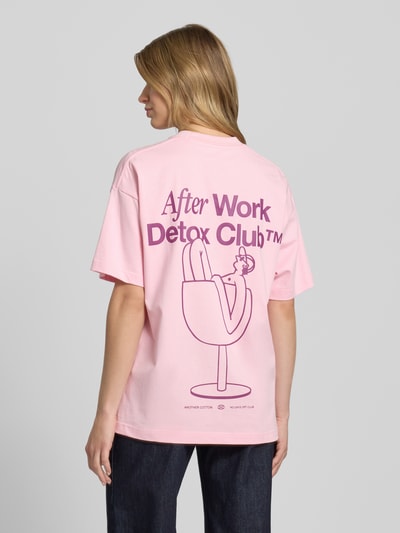 ANOTHER COTTON LAB Oversized T-Shirt mit Label-Print Rosa 5