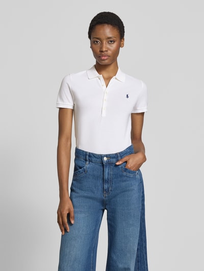 Polo Ralph Lauren Slim Fit Poloshirt aus Baumwoll-Mix Weiss 4