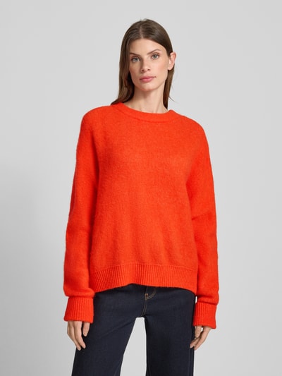 American Vintage Oversized Strickpullover mit gerippten Abschlüssen Modell 'VITOW' Rot Melange 4