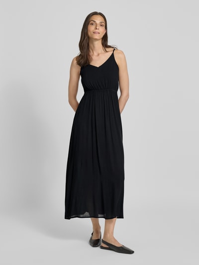 ICHI Midikleid mit abgerundetem V-Ausschnitt Modell 'MARRAKECH' Black 4