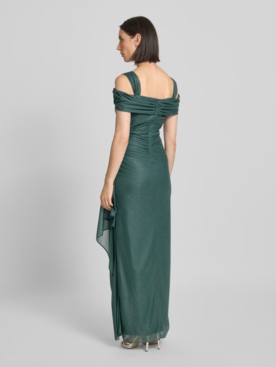 Vera Mont Avondjurk in off shoulder-look met plooien Groen - 5