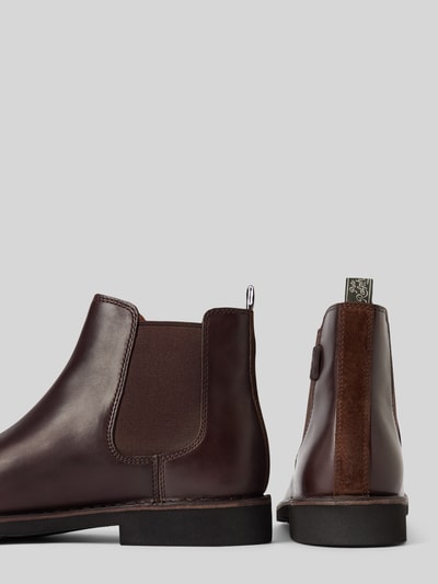 Polo Ralph Lauren Chelsea Boots aus Leder mit Label-Detail Modell 'TALAN' Dunkelbraun 2