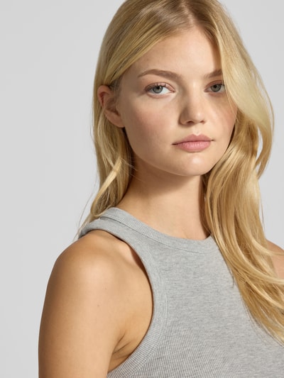 JJXX Top z dodatkiem wiskozy model ‘FOREST’ Jasnoszary melanż 3