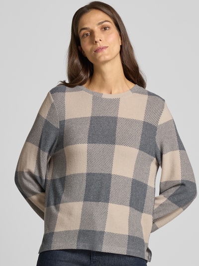 Tom Tailor Regular Fit Langarmshirt aus Viskose-Mix Taupe 3