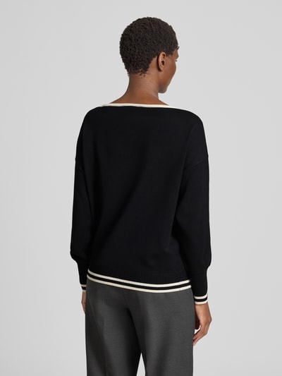 LIU JO SPORT Strickpullover mit Strasssteinbesatz Black 5