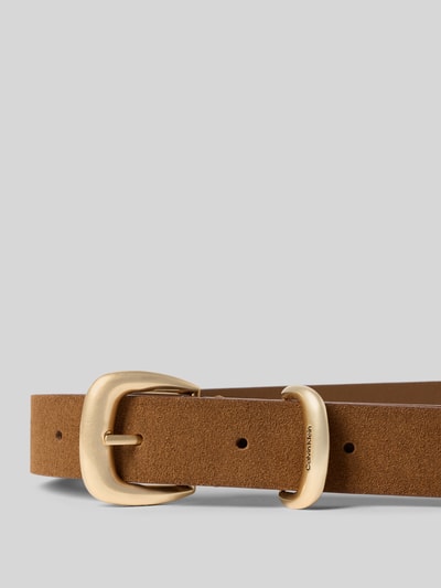 Productfoto, Gürtel aus Leder mit Dornschließe van CK Calvin Klein, echt leer, klassiek model, doornsluiting, labeldetail, breedte 2 cm