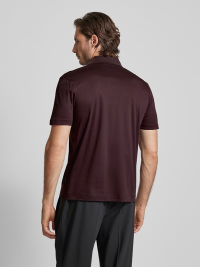 BOSS Slim fit poloshirt met labelpatch, model 'Parris' Bordeaux - 5