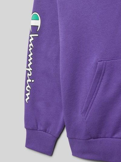 CHAMPION Sweatjacke mit Label-Print Lila 2