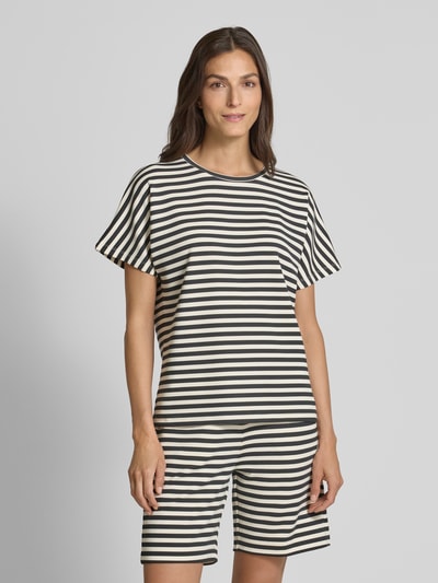 Soyaconcept Sweatshirt mit geripptem Rundhalsausschnitt Modell 'BARNI' BLACK 4