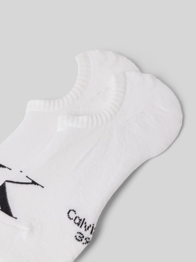Calvin Klein Jeans Sneakersokken met logostitching in een set van 2 stuks Wit - 2