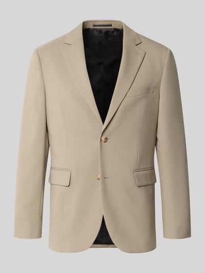 Produktfoto, Regular Fit Sakko mit Viskose-Mix Modell 'Charles' von Matinique, beige, zwei Knöpfe, Reverskragen, Pattentaschen, glatte Textur