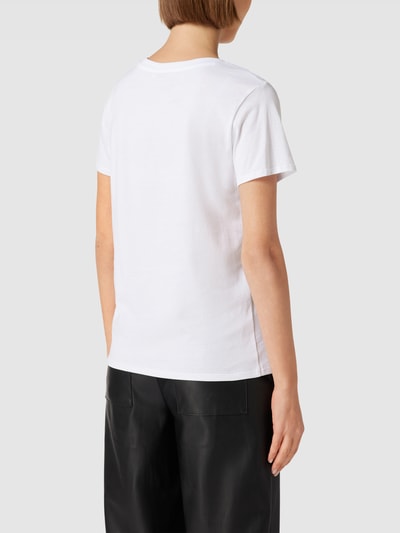 Guess T-Shirt mit Label-Print Offwhite 5