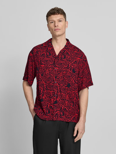 HUGO Relaxed Fit Freizeithemd aus reiner Viskose Modell 'ESPINO' Rot 4