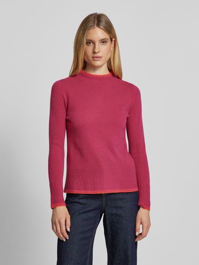 Christian Berg Woman Wollpullover mit Stehkragen Pink 4