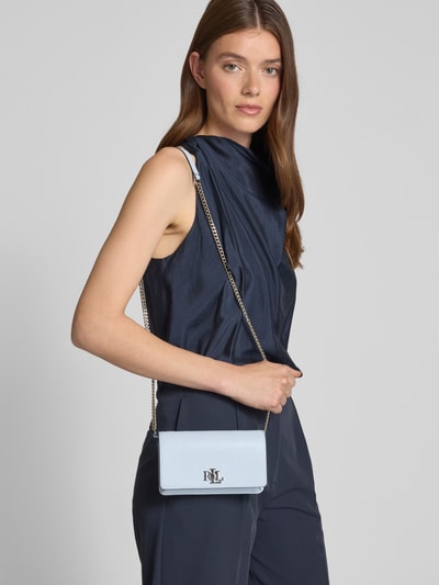 Lauren Ralph Lauren Umhängetasche aus Rindsleder mit Label-Applikation Hellblau 1