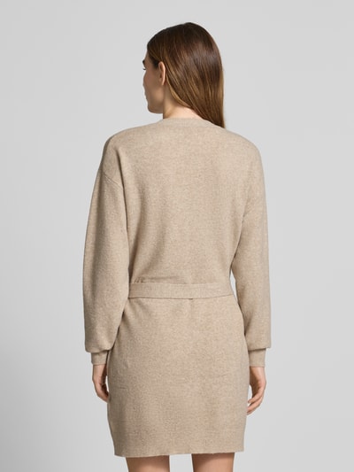 ICHI Relaxed fit jurk in gebreide look, model 'Dasila' Beige - 5