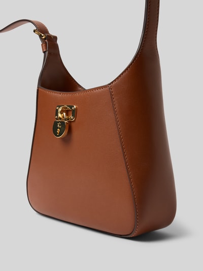Lauren Ralph Lauren Lederen handtas met labelhanger, model 'TANNER' Cognac - 3