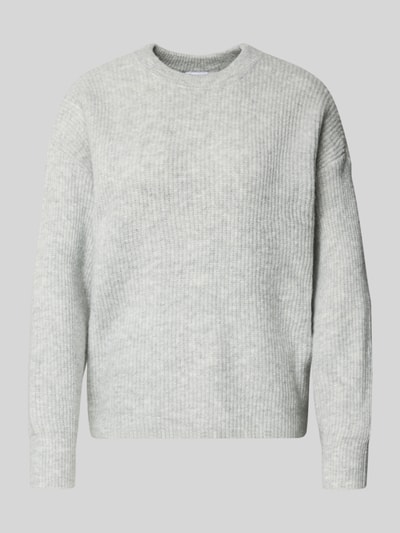Vila Sweter z dzianiny z okrągłym dekoltem model ‘KACHEL’ Jasnoszary 2