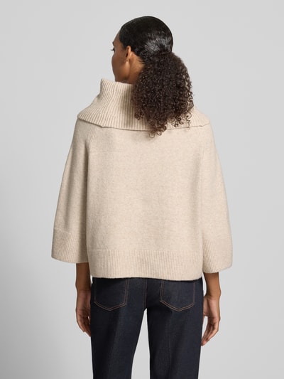 COMMA Rollkragenpullover mit Raglanärmeln Sand 5