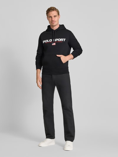 Polo Ralph Lauren Hoodie met labelprint en capuchon Zwart - 1