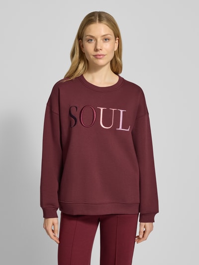Smith and Soul Sweatshirt mit Stitching und Rundhalsausschnitt Bordeaux 4