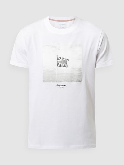 Pepe Jeans T-Shirt mit Foto-Print Modell 'Alfred' Weiss 2