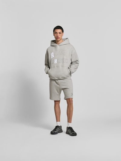 RHUDE Oversized Hoodie mit Logo-Stitching Hellgrau 1