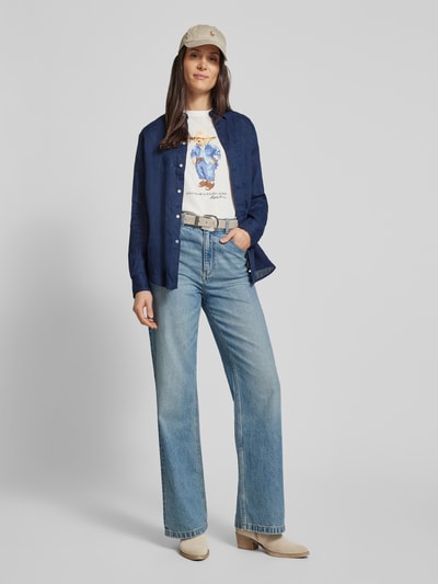 Polo Ralph Lauren Loose Fit Hemdbluse aus reinem Leinen Marine 1