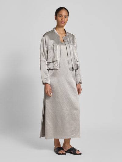 Luisa Cerano Midikleid mit Leinen-Anteil Silber 1
