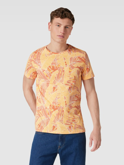 Blend T-shirt z okrągłym dekoltem model ‘FLORAL’ Jasnozielony 4