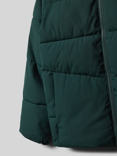 Jack & Jones Regular fit gewatteerd jack met logoprint, model 'Global' Donkergroen - 2