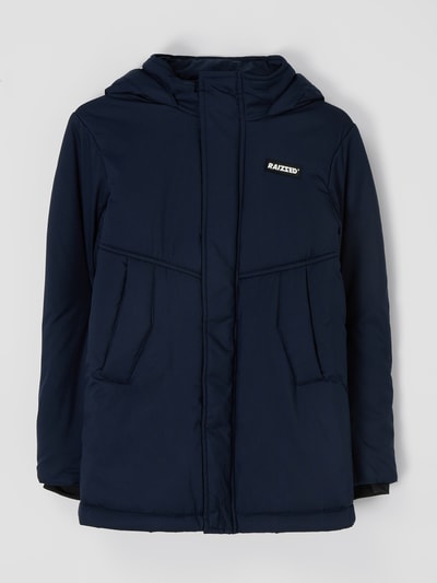 Raizzed Parka met wattering, model 'Tepic' Marineblauw - 1