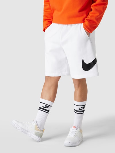 Nike Sweatshorts mit Logo-Print Weiss 4