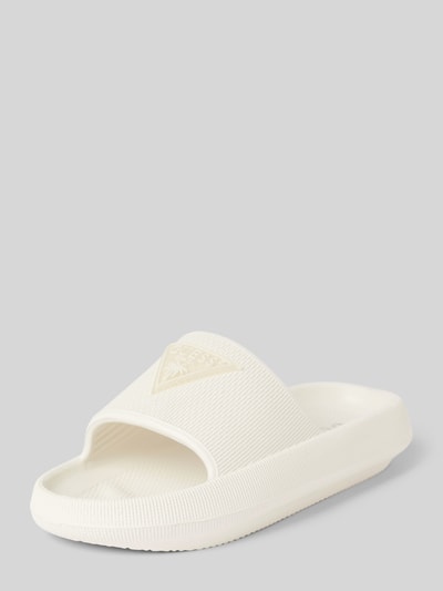 Guess Slides mit Label-Badge Offwhite 1