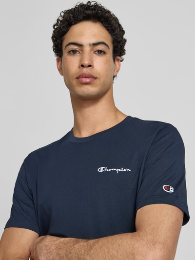 Champion T-Shirt mit Label-Stitchings und Rundhalsausschnitt Marine 3