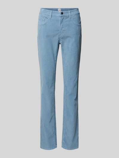 Brax Spodnie sztruksowe o kroju slim fit z mieszanki bawełny model ‘Mary’ Błękitny 2