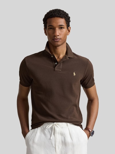 Polo Ralph Lauren slim fit poloshirt van puur katoen Donkerbruin - 4