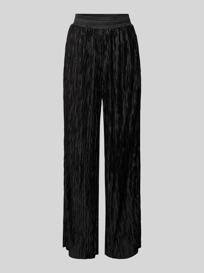 mbyM Wide Leg Stoffhose mit Strukturmuster Modell 'Asaka' Black 2