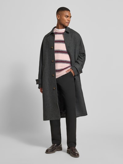 Forét Mantel aus Wolle mit Ärmelriegeln Modell 'PINE' Dunkelgrau 1