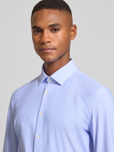 Jake*s Super slim fit zakelijk overhemd met kentkraag Bleu - 3