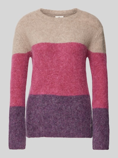 Fynch-Hatton Strickpullover mit Rundhalsausschnitt Pink 2