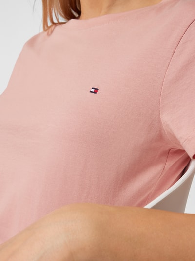 Tommy Hilfiger T-Shirt mit Label-Stitching Hellrosa 3