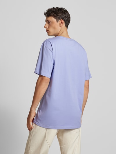 KARL KANI T-Shirt mit Label-Print Modell 'Signature' Lila 3